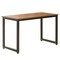 Wooden Writing Desk Homes Office Table with Sturdy Metal Frame